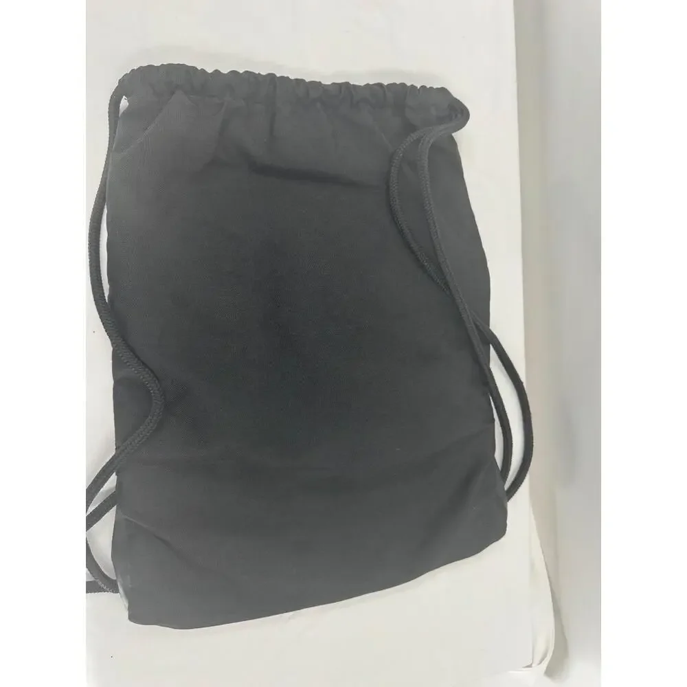 Adidas Black With‎ Pink Accents Drawstring Bag With Mesh Panel